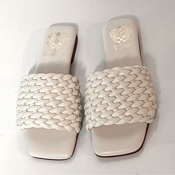 Vince Camuto Leather Quilted Slide Sandals - Arissa - Picture 3 of 7